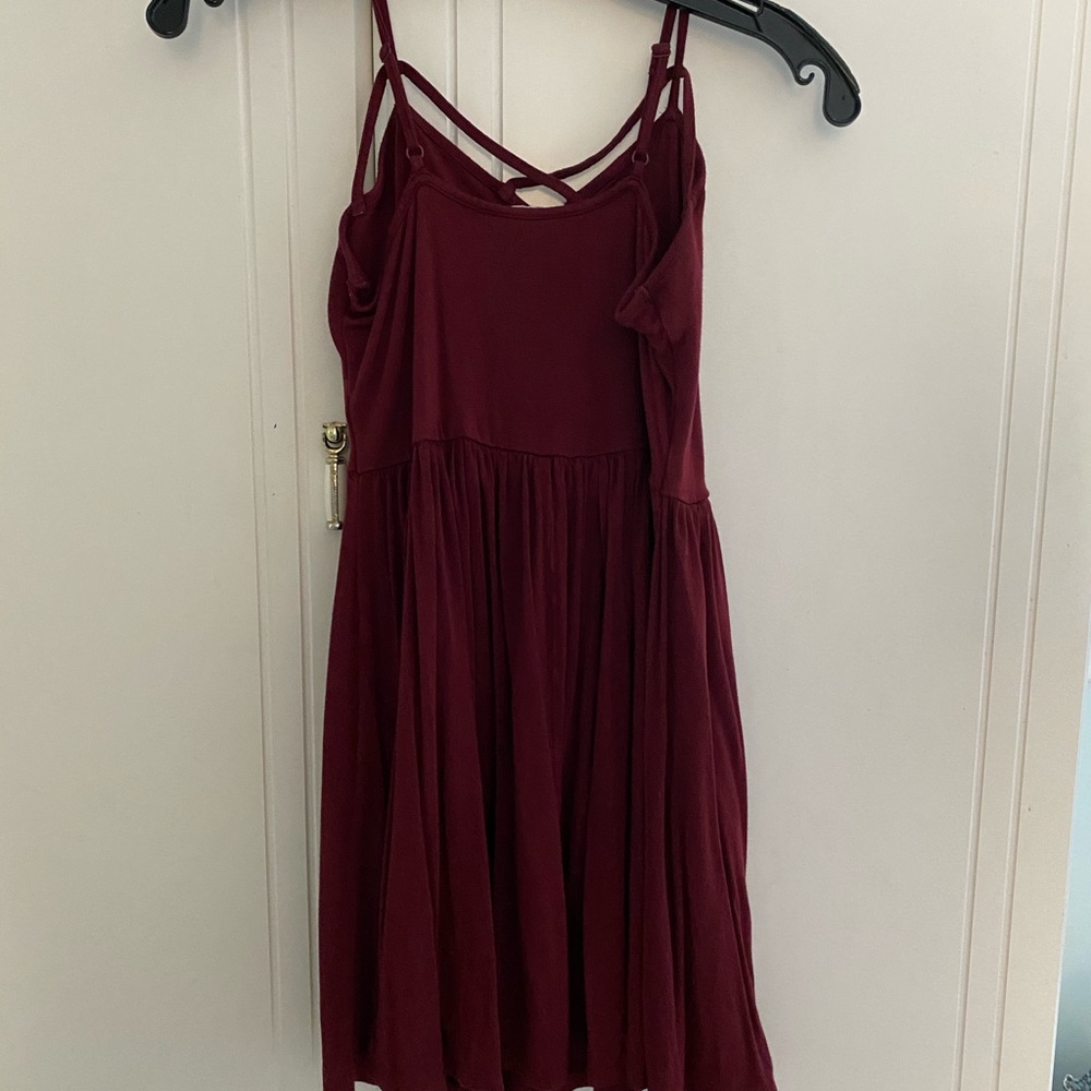Maroon Criss Crossed American Eagle dress
